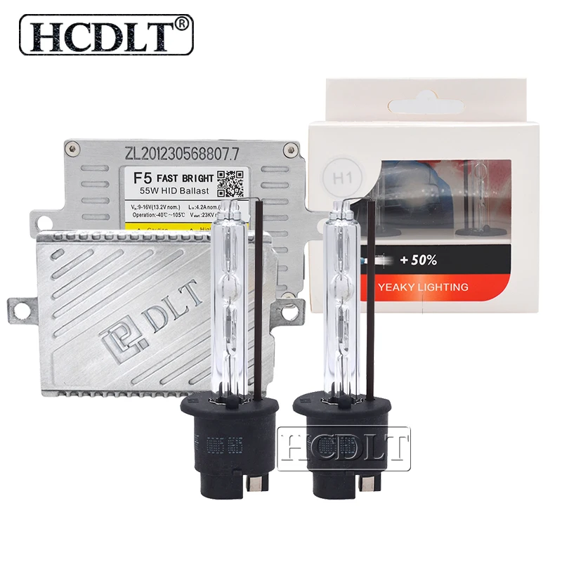 HCDLT Xenon H7 H1 H11 9005 9006 D2H HID Conversion Kit AC 55W DLT F5T Ballast Reactor & 35W Yeaky Xenon Lamp 4500K 5500K 6500K (2)