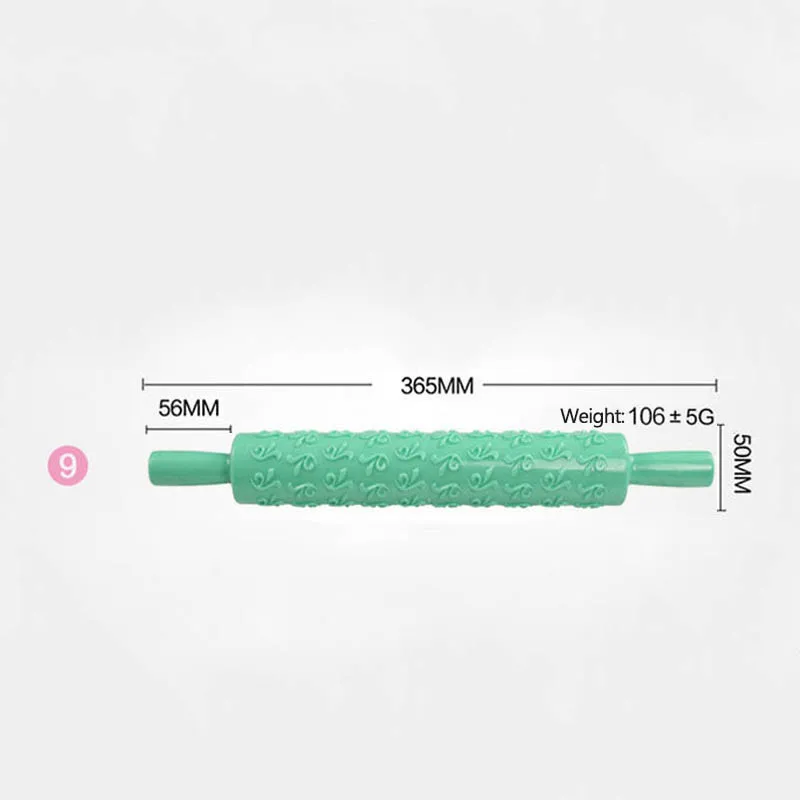 Инструмент для украшения торта рельефный валик 1 шт. узорная Скалка Кухонные гаджеты антипригарные различные узоры Аксессуары для выпечки - Цвет: 9