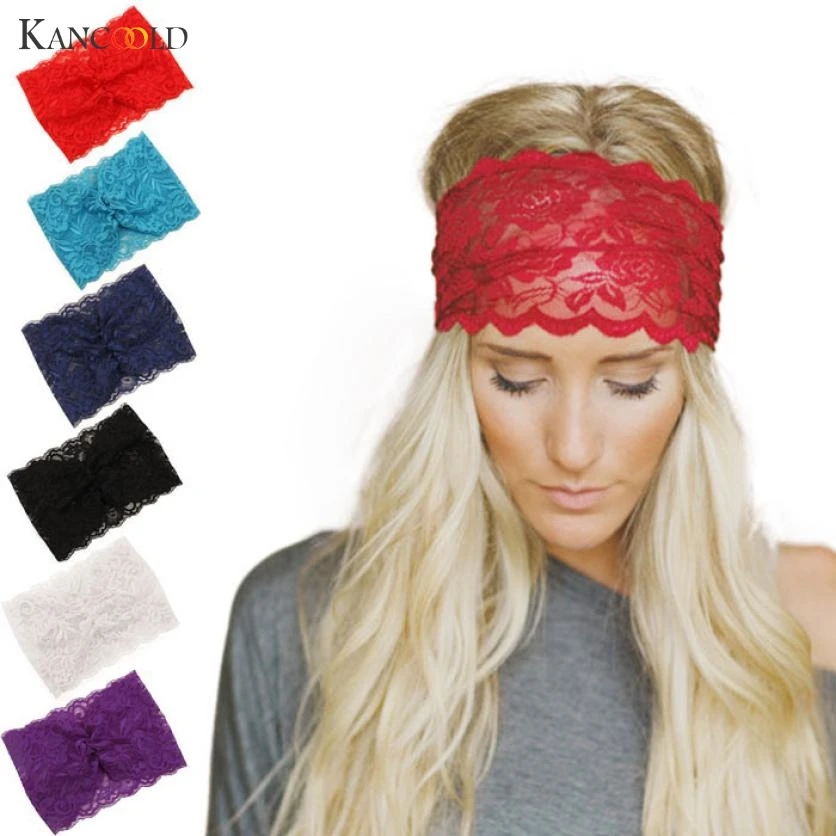 headband Headwear hair bands for girls New women Fashion Lace Wide