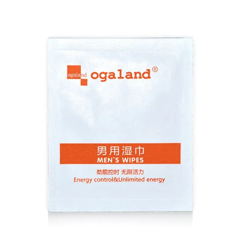 

1Pc Wet Wipes Lubricating Fluid Natural Plant Essential Oil Wet Wipes Men Delay Ejaculation