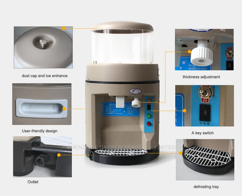 1 шт Высокое качество 220 V 300 w Электрический выгодная льдодробилка ice машина большой емкости Быстрый практических iice машины