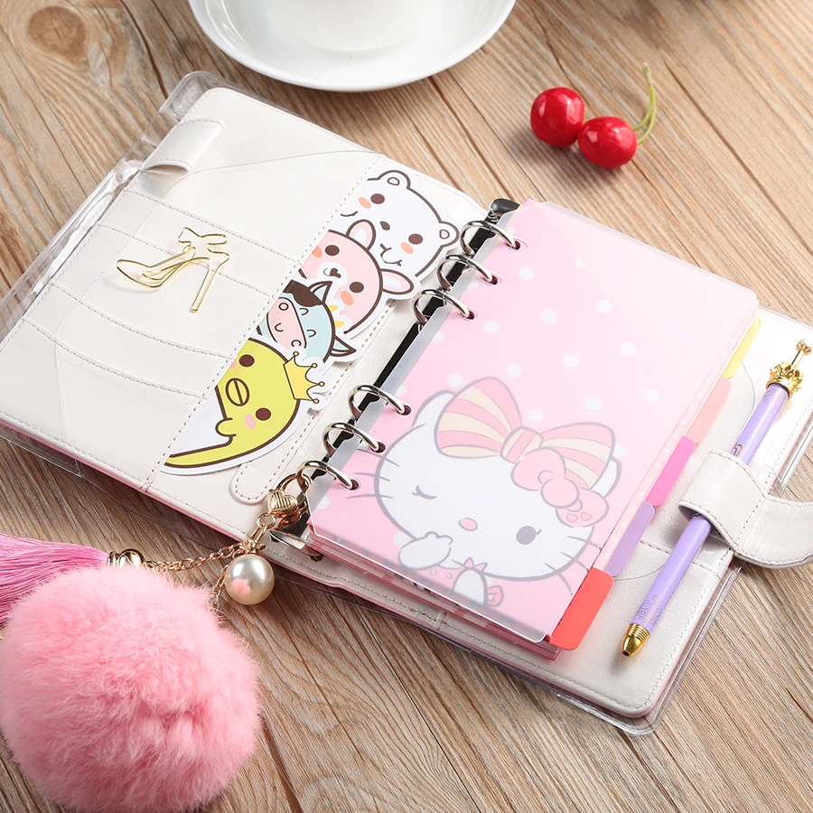 K & KBOOK креативный кожаный блокнот А5 А6 на спирали дневник школьный Kawaii с кошкой