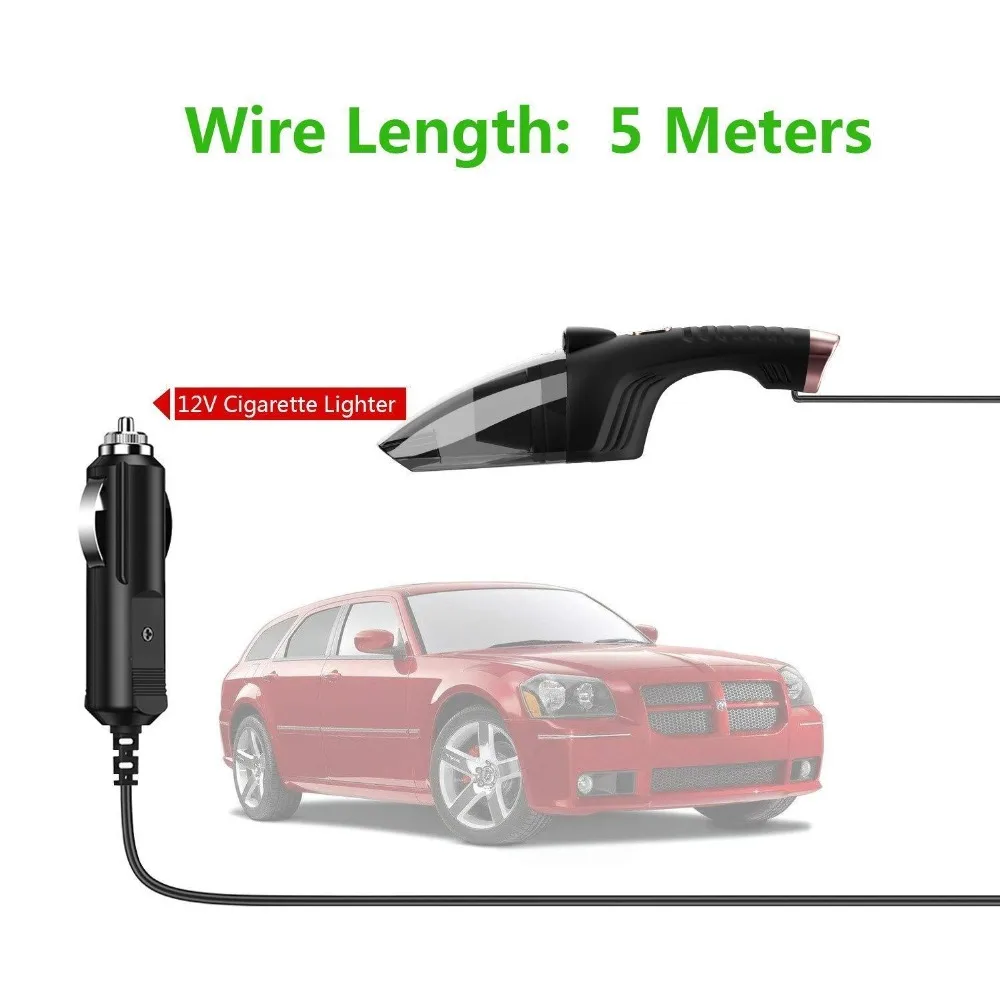 Портативный 12 v Вольт Авто моющий пылесос 106 W 4000 PA всасывающий влажный и сухой