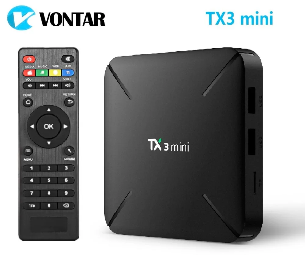 Goedkoop Nieuwe TX3 Mini Android 7.1 TV BOX 2GB16GB Amlogic S905W Quad Core 2.4 ghz WiFi Google Play Winkel Netflix Media speler Smart TV Box