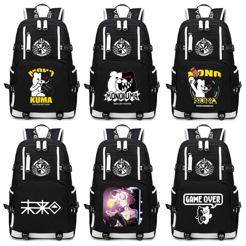 Рюкзак Danganronpa monokuma нейлоновая школьная сумка для косплея Komaeda Nagito Hinata Hajime|nylon school