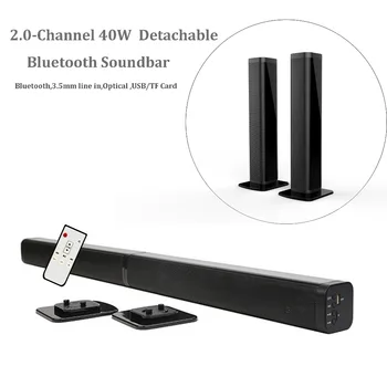 

Samtronic Detachable Soundbar speaker, 2.0ch sound bar for tv home theatre system, bluetooth surround sound system for TV