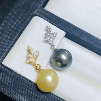 

925 Silver Pearl Pendant Mounting Pendant Findings and Component for Big Edison Pearls Jewelry Parts Fittings Women Accessories