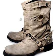 Зимние мужские ботинки; ковбойские армейские ботинки; кожаные высокие военные ботинки; Тактические винтажные мотоботы; кожаные оксфорды