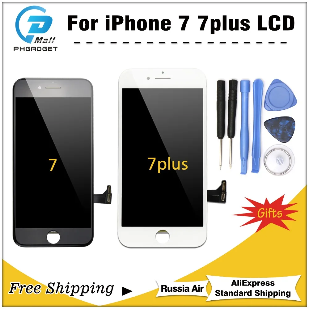 1 шт AAA Качество 3D Сенсорный экран для iPhone 7 7G plus 8 плюс ЖК-дисплей с цифрователем