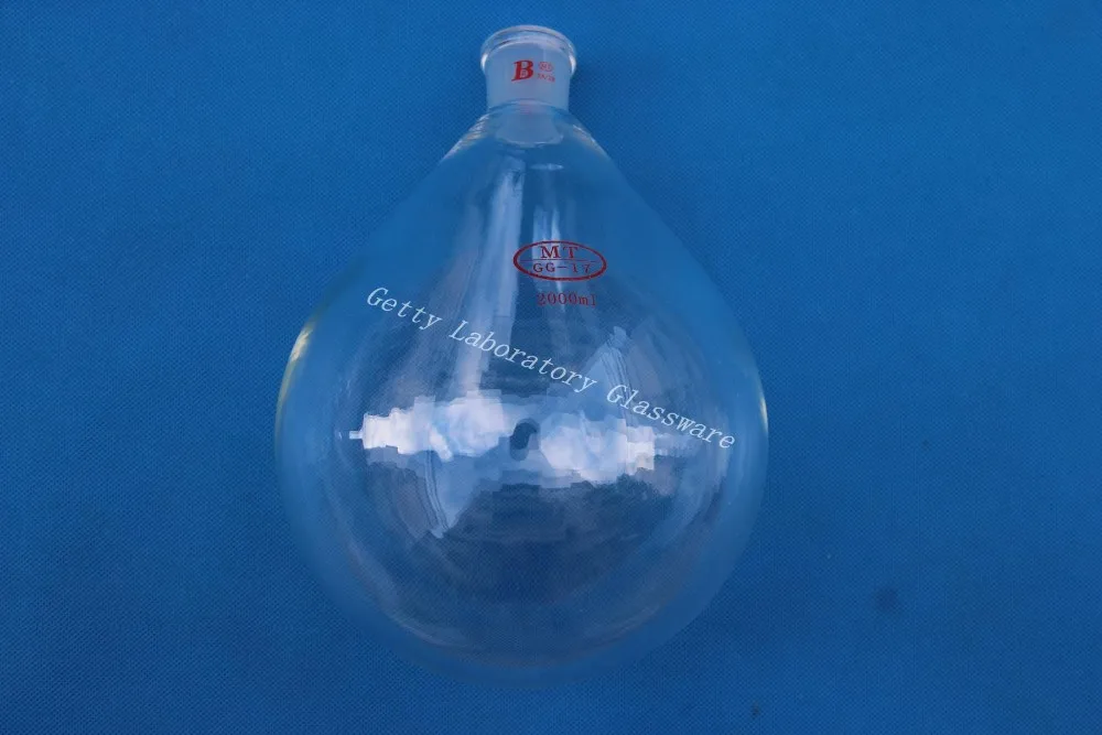 1000ml Heavy Wall Recovery Flask - 24/40 Single Neck Round Bottom For Rotary Evaporators