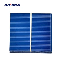 Aiyima 50pcs Mini 52*52MM 0.43W Solar Panel Polycrystalline Solar Panel Battery Cell For Phone Charging DIY