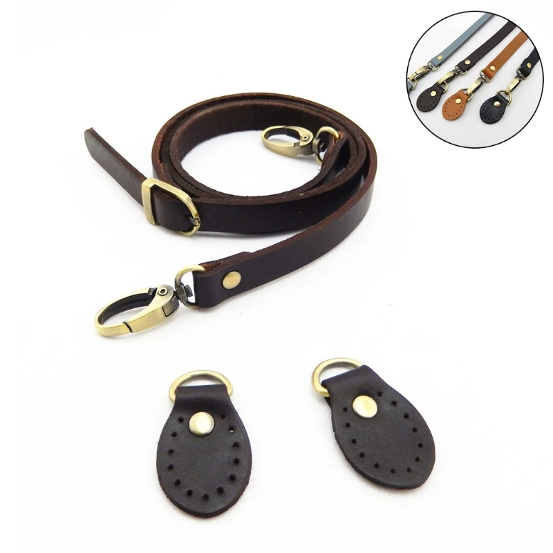 120cm Replacement Bag Straps Split Leather Bag Bands Genuine Leather Bag Strap Long Shoulder