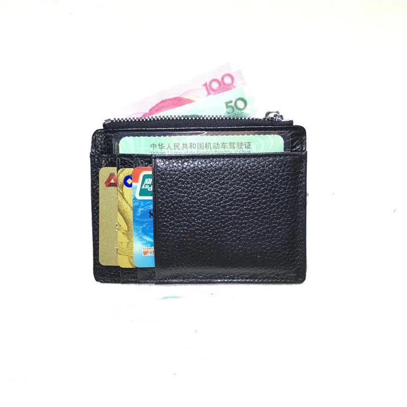 

Cow Leather Unisex Business Card Holder Wallet Bank Credit Card Case ID Holders Rfid Wallet Drive id Card Holder