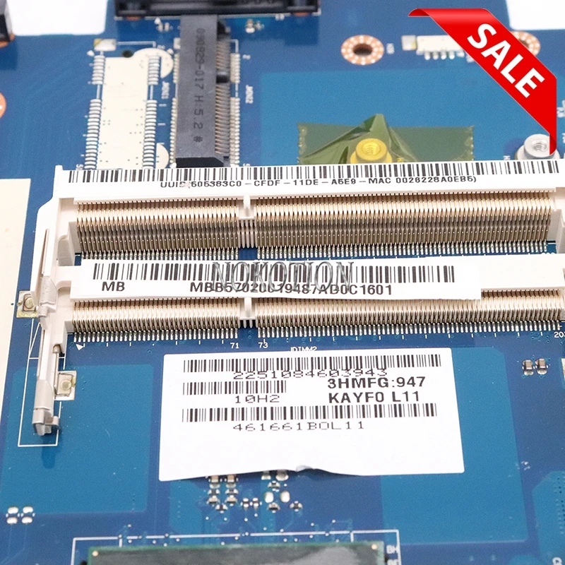 NOKOTION LA-5021P MB. B5702.001 материнская плата для ноутбука для шлюза NV78 NV74 основная плата MBB5702001 KAYF0 Intel HD graphics процессор