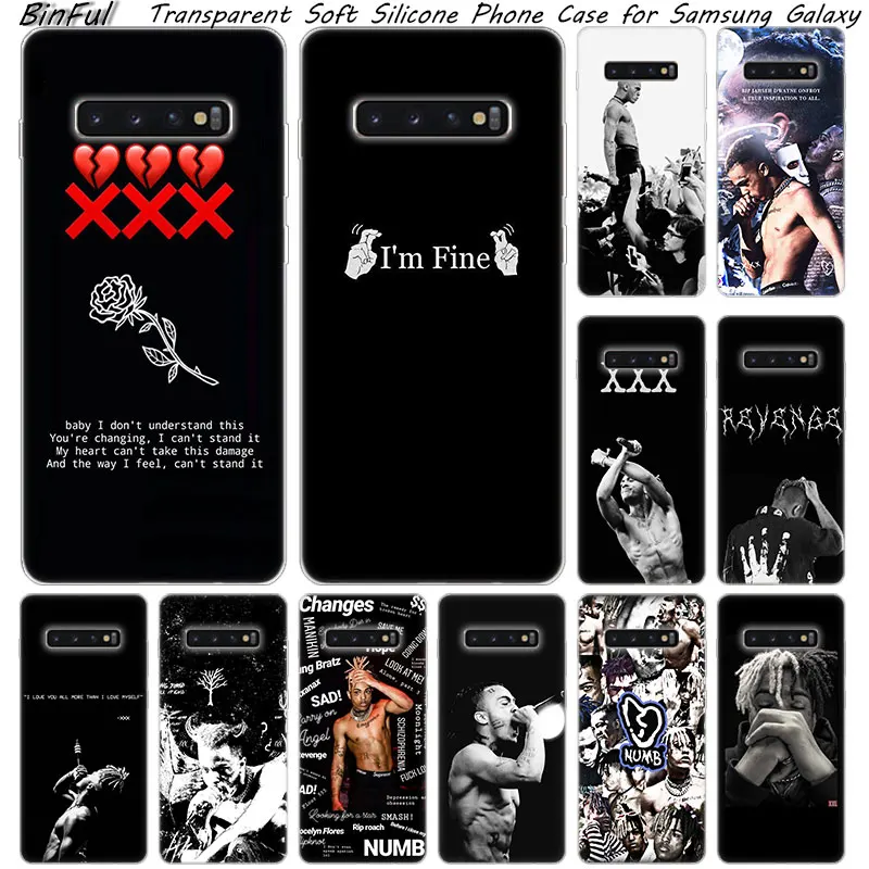 

XXXTENTACION Rap Hip Soft Silicone Case For Samsung Galaxy S10 S9 S8 Plus S7 Edge A6 A8 Plus A7 A9 2018 A5 2017 Fashion Cover