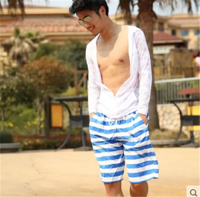 Moda Floral Swim Brief para hombres mujeres estilo coreano parejas