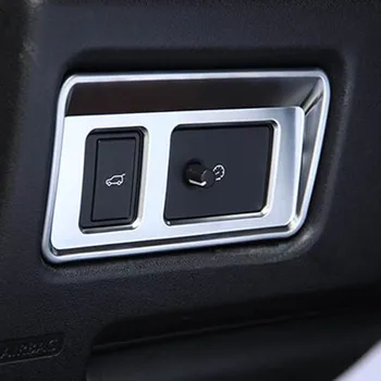 

Rear Tail Trunk gate Head Lights Regulator Button Knob Cover Sticker Trim For Discovery Sport Interior Mouldings