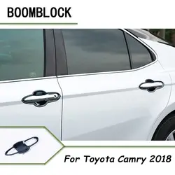 Авто Стайлинг Нержавеющая сталь наклейки для Toyota Camry XV70 2017 2018 Exterior Внешний дверная ручка рамка охватывает аксессуары