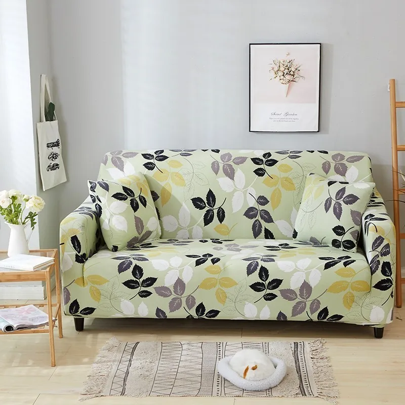 Современный стильный диван крышка Изготовленная с добавлением спандекса эластичная ткань полиэстер с принтом, Гостиная диване чехол стульев Мебель протектор 1/2/3/4 местный - Цвет: Model 12
