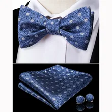 DiBanGu галстук-бабочка для мужчин модный галстук-бабочка синий белый горошек галстук-бабочка мужской самозавязанный для свадьбы lh-072