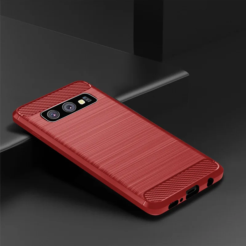 

1000PCS DHL Shipping Carbon Fiber Silicone TPU Case Cover For Samsung Galaxy S8 S9 Note 8 9 10 Plus S10 S10+ Plus S10E