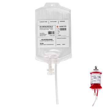

New Fashion Clear Food Grade PVC Material Reusable Blood Energy Drink Bag Halloween Pouch Props Vampire M09