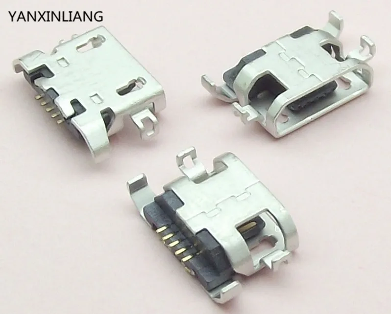 

20pcs Micro USB 5pin heavy plate 1.28mm no side Flat mouth without curling side Female Connector For Mobile Phone Mini USB Jack