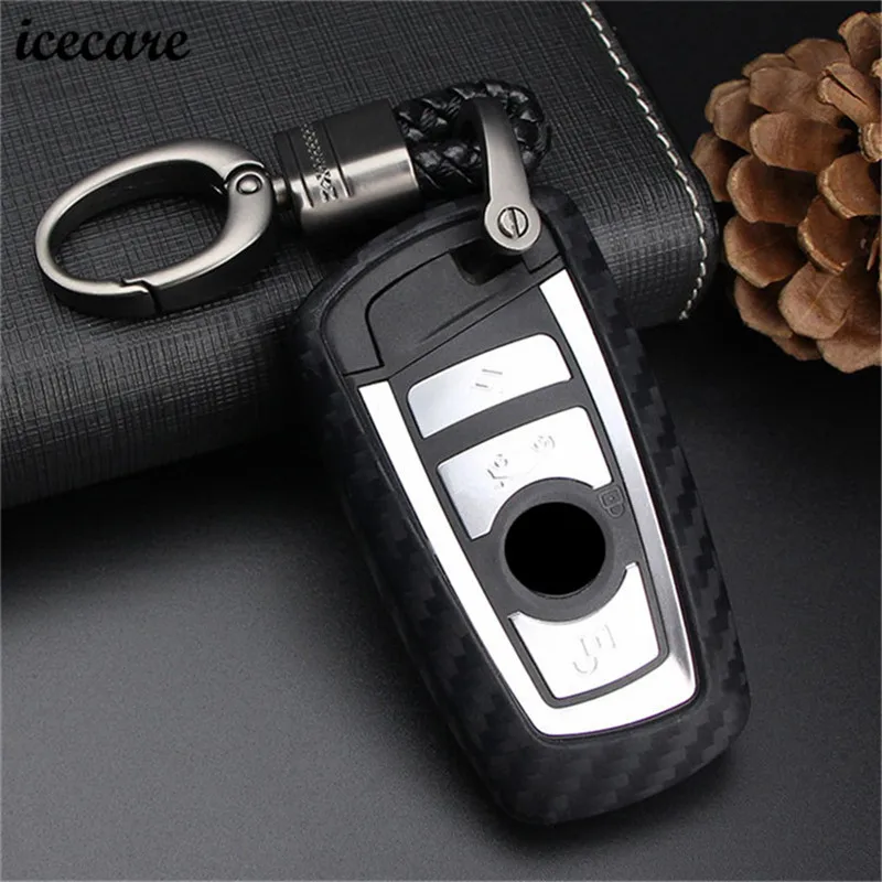 Silicone Carbon Fiber Key Case For Bmw F30 F20 1 2 3 4 5 6 7 Series X3