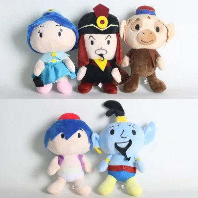 

Five Characters Aladdin magic lamp Doll Plush with Super Soft Stuffed Baby Child Toys Christmas Gift Cushion pillow