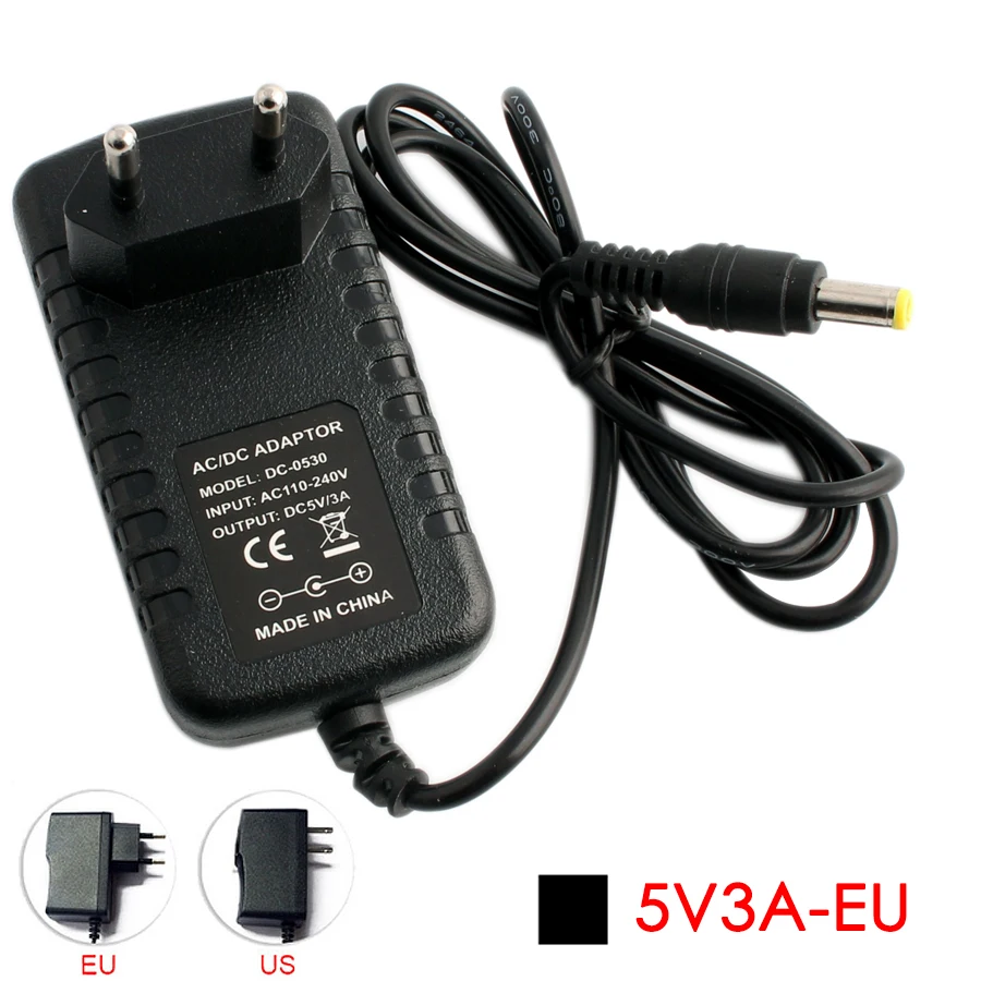 5 V Питание адаптер переменного тока в постоянный ток 5В 1A 2A 3A адаптера переменного тока 220V 5 V Вольт 1A 2A 3A Зарядное устройство Питание ЕС Разъем для светодиодные ленты
