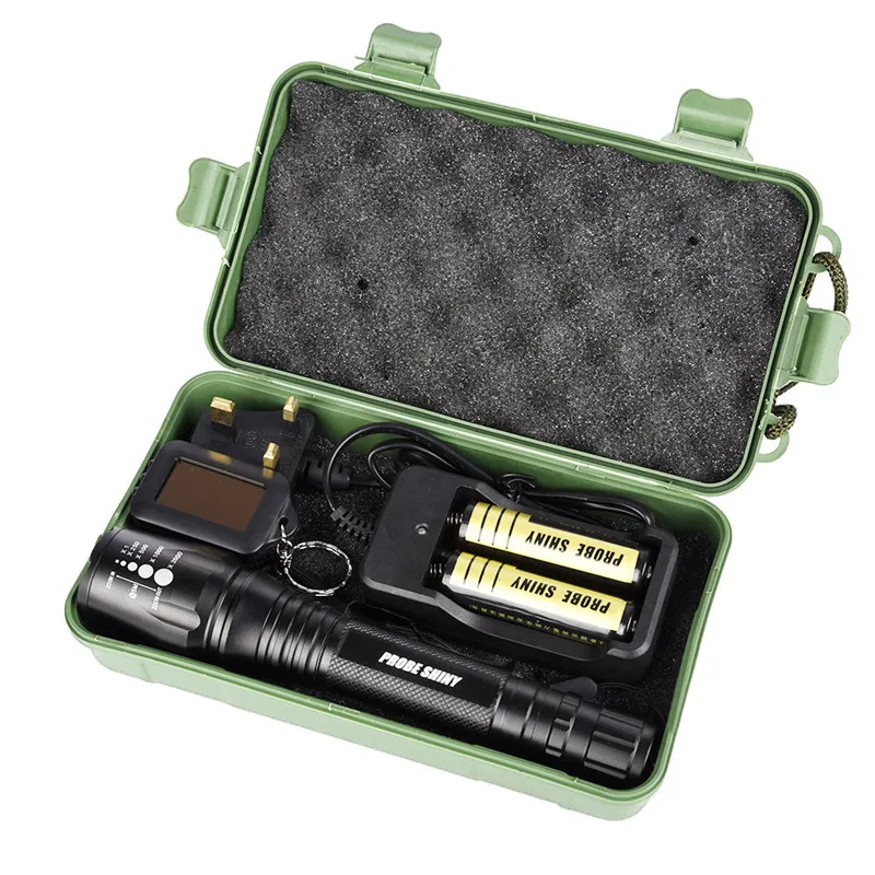 

X800 Zoomable XML T6 LED 8000lumens 5Modes UK PLUGl Flashlight Torch Lamp Bicycle Light Set Kit Waterproof Safe Bicycle Light