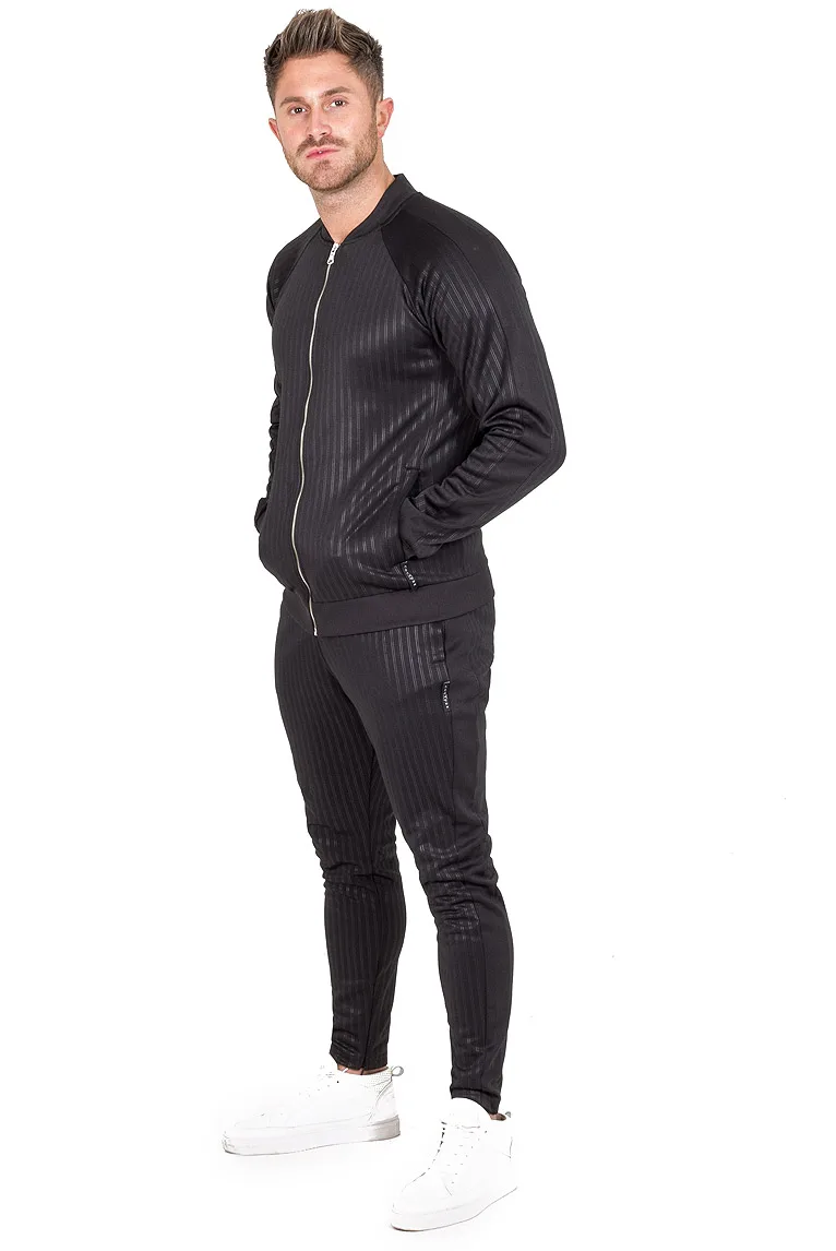 

2019 New Men's Spring Striped Tracksuit Set Male Sweatshirt Sweatpants Multi-pocket Fashion Trousers High Street Jackets Sets