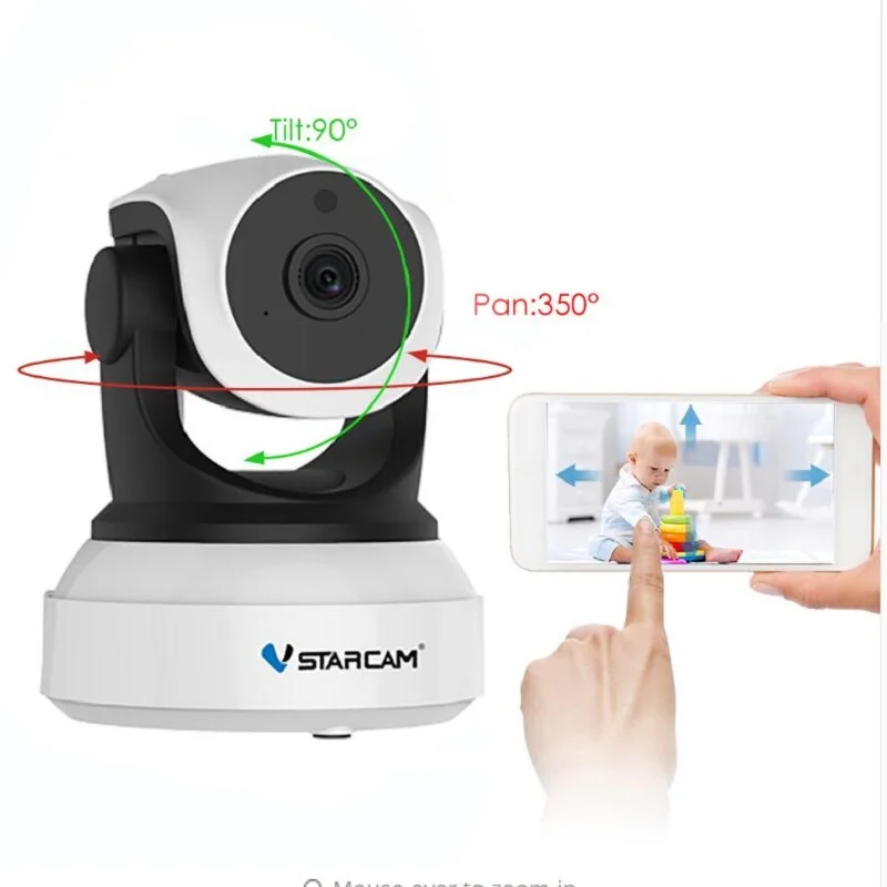 

Vstarcam C7824WIP Baby Monitor wifi 2 way audio smart camera with motion detection Security IP Camera Wireless Baby Camera