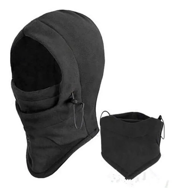 

Thermal Fleece Balaclava Hat Hooded Neck Warmer Winter Sports Face Mask for Men Ski Bike Motorcycle Helmet Beanies Masked cap