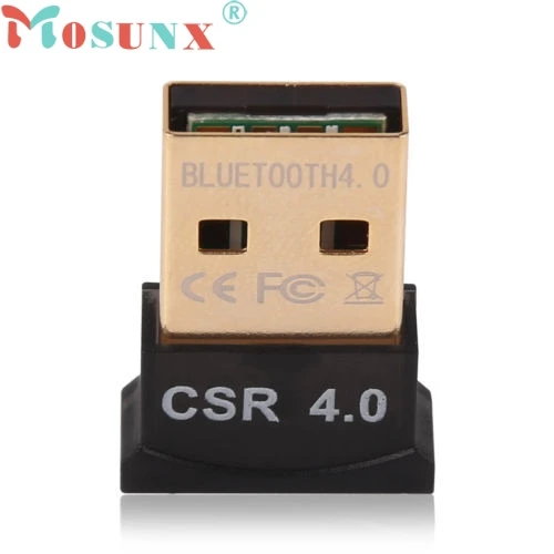 

Mosunx Simplestone Bluetooth CSR V4.0 Dongle Dual Mode Wireless Adapter 20m 3Mbps for Windows 8 7 0228