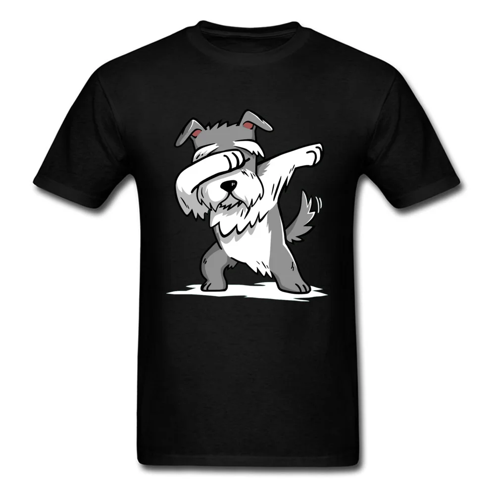 Comics Tees Coupons Short Sleeve Man T-shirts TpicOriginaltitle Normal Summer Autumn Tshirts Round Neck Wholesale Dabbing-Schnauzer black