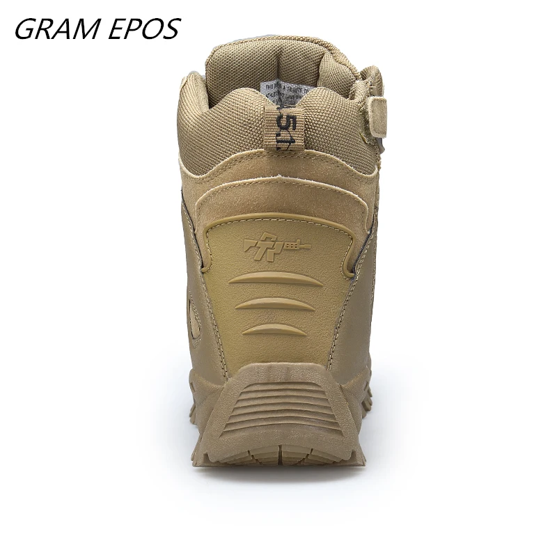 New Male Zipper Designer Mens Waterproof Boots Tactical Boots Military Desert Combat Boots Mens Wor