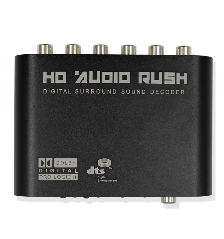 

5.1 AC3 DTS HD Audio Decoder Digital Sound Decoder Optical SPDIF Coaxial to 6RCA with optical cable and adapter