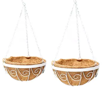 

Hanging Coconut Vegetable Flower Pot Basket Liners Planter Garden Decor Iron Art Garden Flower & Planters Pots