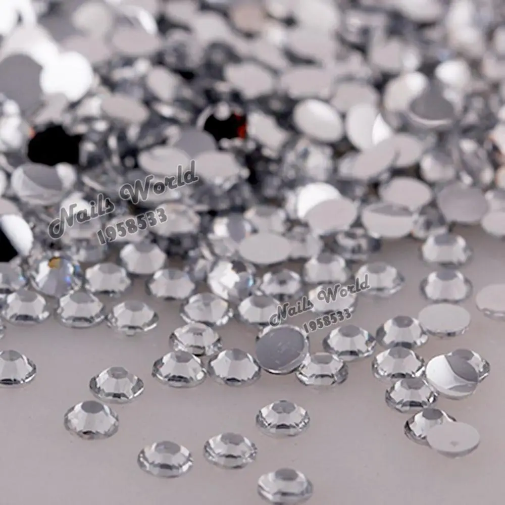 3000pcs Pale Pink 2mm ss6 Flat Back Resin Rhinestones Nail Art Craft Gems C03