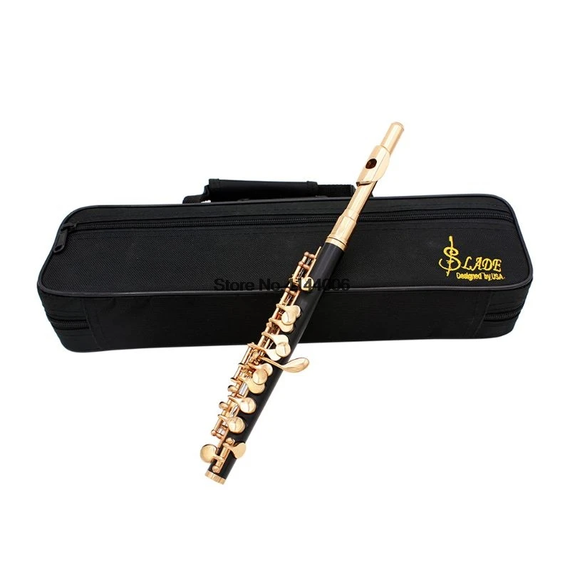 

C Key Tone Half-size Flute Piccolo Musical Instrument with Screwdriver Cleaning Stick Padded Case Drop Ship