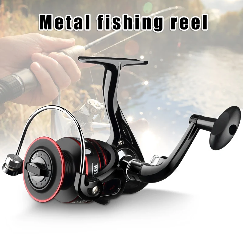 Metal Powerful Fishing Reels Left/Right Foldable Handle High Capacity Spool For Saltwater Freshwater C55K Sale | Спорт и развлечения