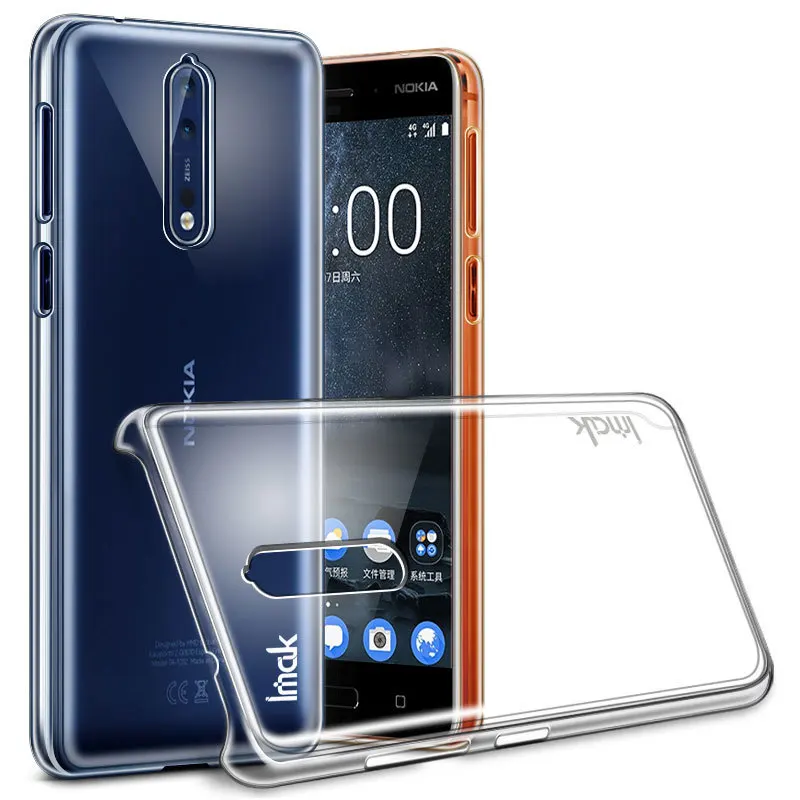

IMAK sfor Nokia 8 Case Nokia 8 Cover Crystal Transparent Hard Plastic Back Cover Case For Nokia 8 Phone Cases