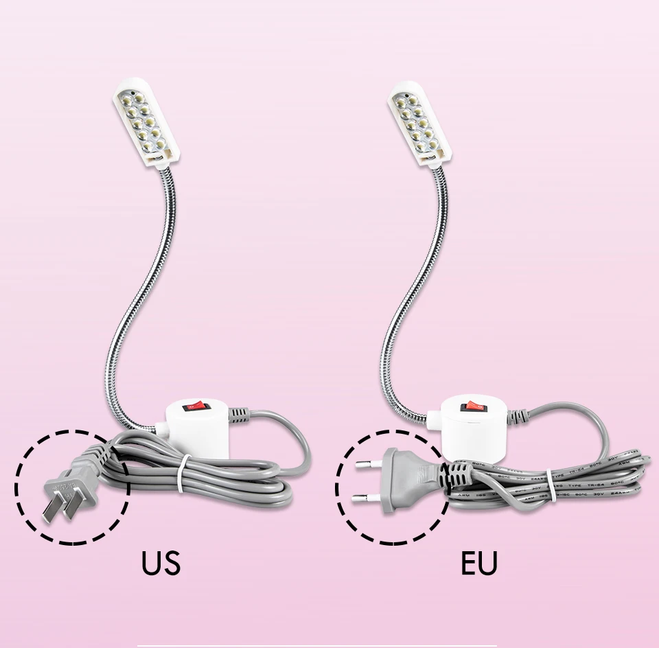Portable Sewing Machine LED Light Magnetic Mounting Base Gooseneck Lamp for All Sewing Machine  (11)