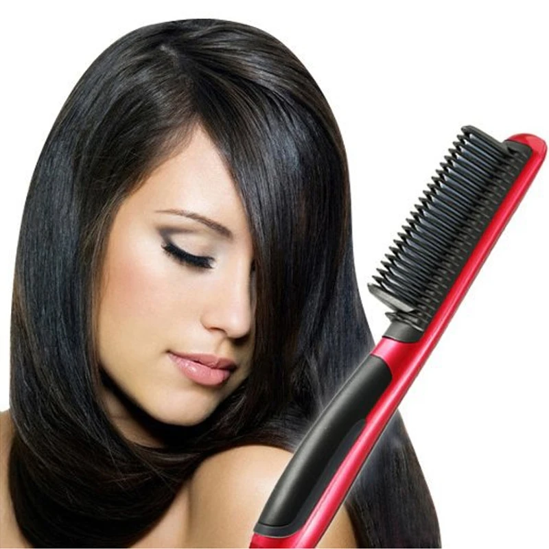 2016 Professional Salon Comb Hair Styling Tools Ceramic Heat 2016 Professional Salon Comb Hair Styling Tools Ceramic Heat Straightener Hot Electric Smoothing Brush In Straightening Irons From Home