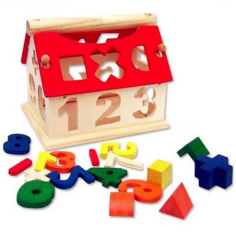 Kids Children Toys Digital Number House Building Blocks Educational