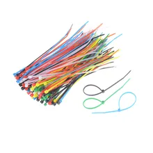

100PCS/lot 4*150MM Standard Cable Tie Plastic Nylon Cable Ties with Self-locking Colorful Width 2.5mm screed