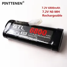 1 шт. Nueva 7,2 V batera 6800 mAh NiMH Paquete de bateras para RC coche Camin Buggy Barco tanque Ni-MH bateras Gris La cena de