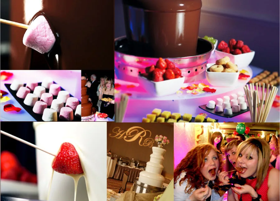 Home three layers of chocolate fountain machine diy mini waterfall hotpot magma machine automatic melting tower party activities
