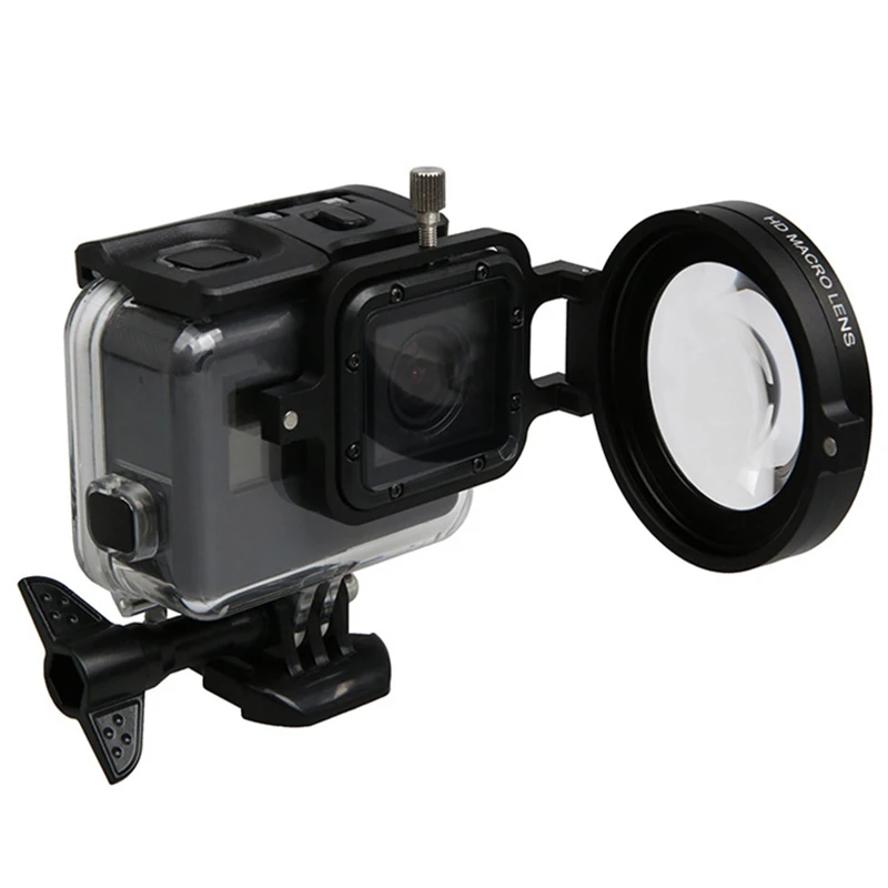 Для Go pro 58 мм+ 16 раз лупа Colse-up HD макрообъектив фильтр переходное кольцо для GoPro HERO 7 6 5 Аксессуары для экшн-камер